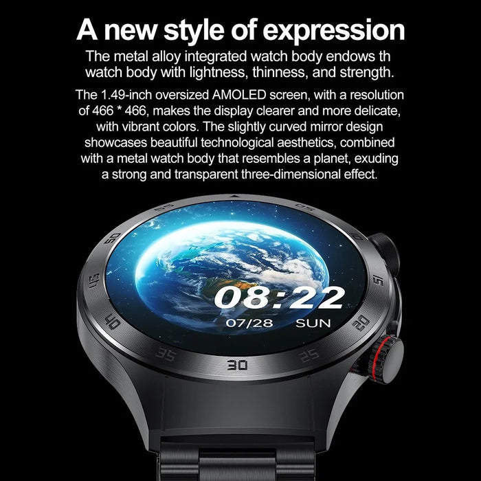 E800 SOS Emergency Call Watch IP68 Waterproof ECG Health Monitor Smart Bracelet (Nylon Strap) - Black - 4
