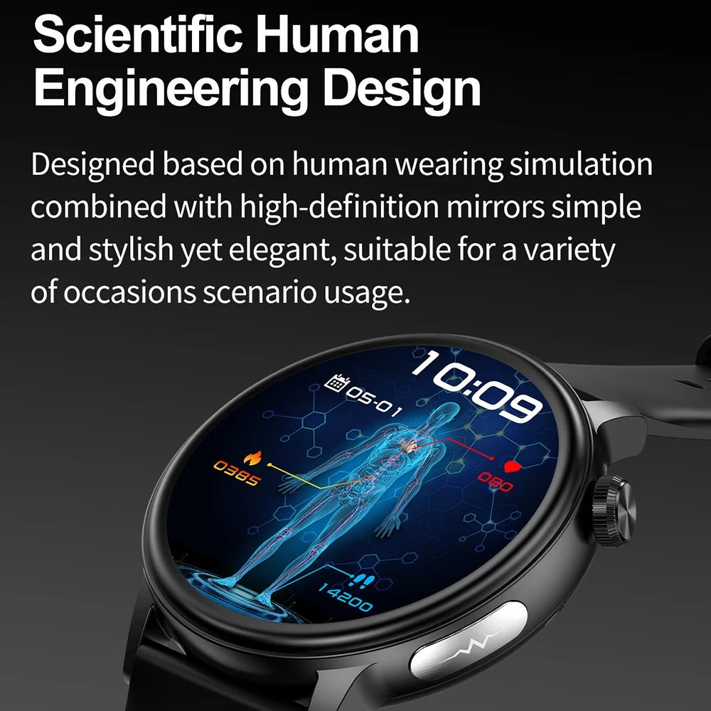 ET470 1.39’’ AMOLED Waterproof Smart Watch with Blood Oxygen / Sleep / Heart Rate Monitor - Black - 4