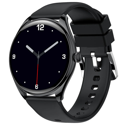 MT55 1.43-inch AMOLED Screen Heart Rate Monitor Sports Tracker Smart Watch, Silicone Strap - Black - 1