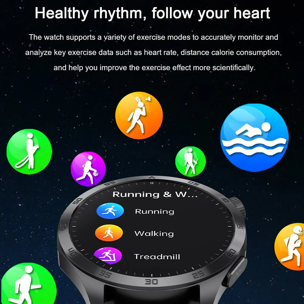 ET485 1.43’’ AMOLED Display Smart Watch Bluetooth-compatible Call Sports Watch with Nylon Strap - Black - 6