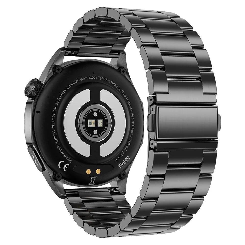 ET485 1.43" AMOLED Smart Watch with ECG, Bluetooth-compatible Call, Emotion Health Monitoring, Steel Strap - Black - 3