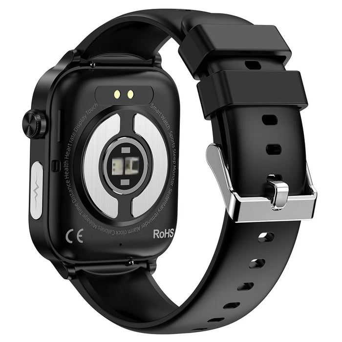 ET570 1.96" Smart Watch Bluetooth-compatible Call Heart Rate Fitness Tracker with Silicone Strap - Black - 3