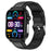 ET570 Smart Watch with Bluetooth-compatible Call, ECG, Body Temperature, Heart Rate, Blood Pressure, Multi-Sport Modes - Leather Strap - Black - 1
