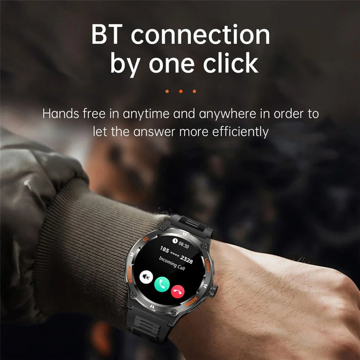 KT76 3ATM Waterproof Health Monitor 1.53-inch Bluetooth-compatible Smart Watch with Flashlight - Orange - 4