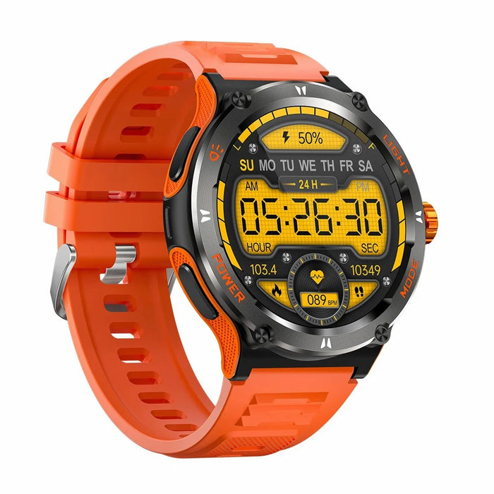 KT76 3ATM Waterproof Health Monitor 1.53-inch Bluetooth-compatible Smart Watch with Flashlight - Orange - 7