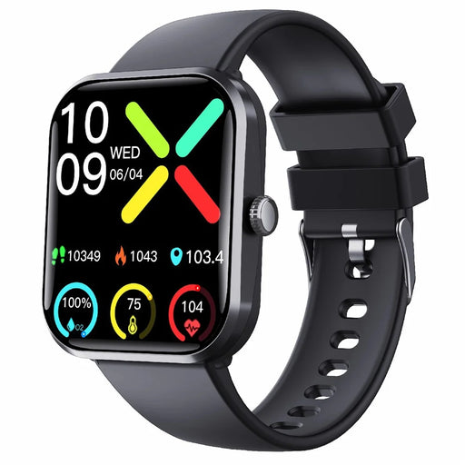 F96 1.9-inch Bluetooth-compatible Calling Smart Watch Body Temperature Blood Glucose Monitoring Fitness Tracker Smart Bracelet - Black - 1