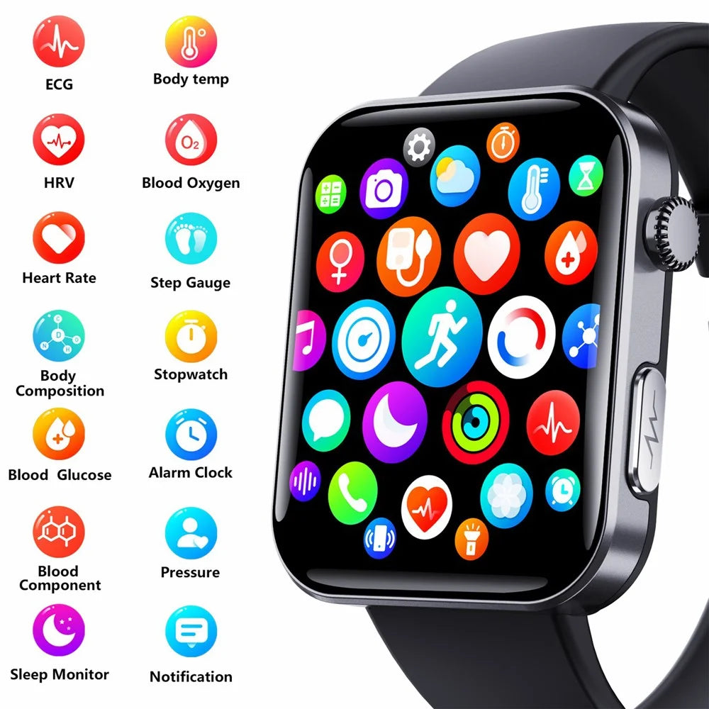 F300 2.10 inch HD Screen Smart Watch Bluetooth-compatible Call Heart Rate Monitor Sport Watch - Black - 5