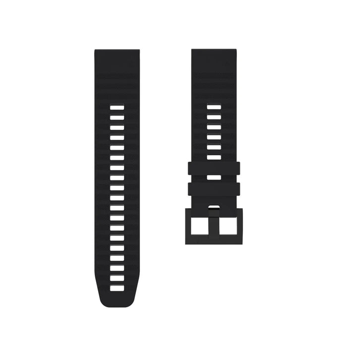 For Garmin Fenix 7/6 Sapphire GPS/6 Pro GPS/6 GPS/5 Plus/5 Silicone Smart Watch Band Adjustable Wrist Strap - Black - 4