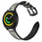 For Samsung Gear Sport (S4) Silicone Cowhide Leather Watch Strap - Green Camouflage - 2