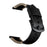 20mm Pork Ribs Style Genuine Leather Coated Smart Watch Strap for Samsung Galaxy Watch 42mm - Black - 1
