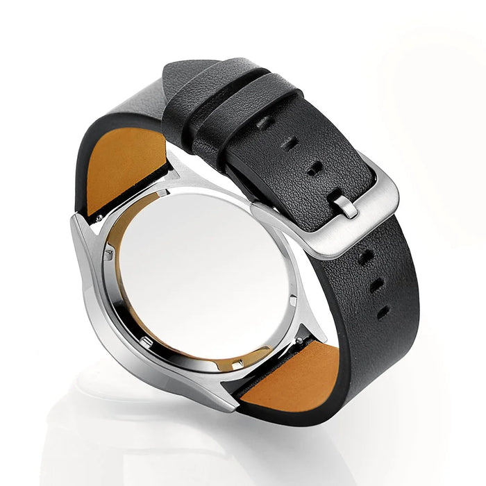22mm Genuine Leather Smart Watch Band for Samsung Gear S3 Classic/Frontier - Black - 1