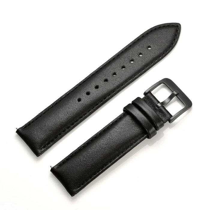 20mm Premium Genuine Leather Smart Watch Strap Replacement for Huawei Watch 2 - Black - 3