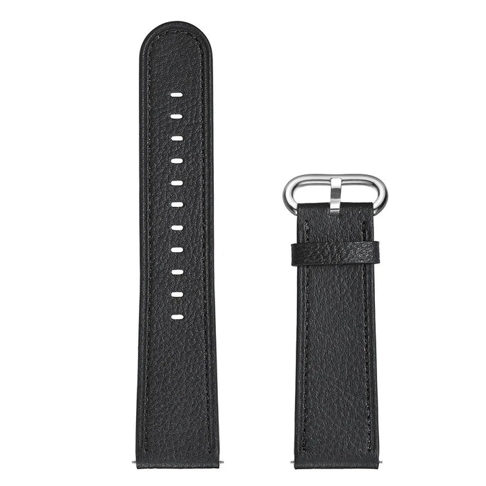 22mm Top Genuine Leather Soft Smart Watch Strap Replacement for Huawei Watch GT1 / 2 / Watch Magic - Black - 3