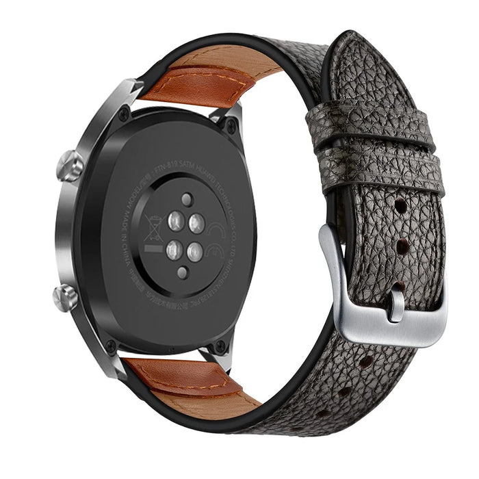 22mm Genuine Leather Stone Texture Watch Strap Replacement for Huawei Watch GT1 / 2 / Watch Magic - 7