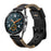 22mm Ribs Style Genuine Leather Watch Strap for Huawei Watch GT / GT 2 46mm / Honor Magic - Black - 4
