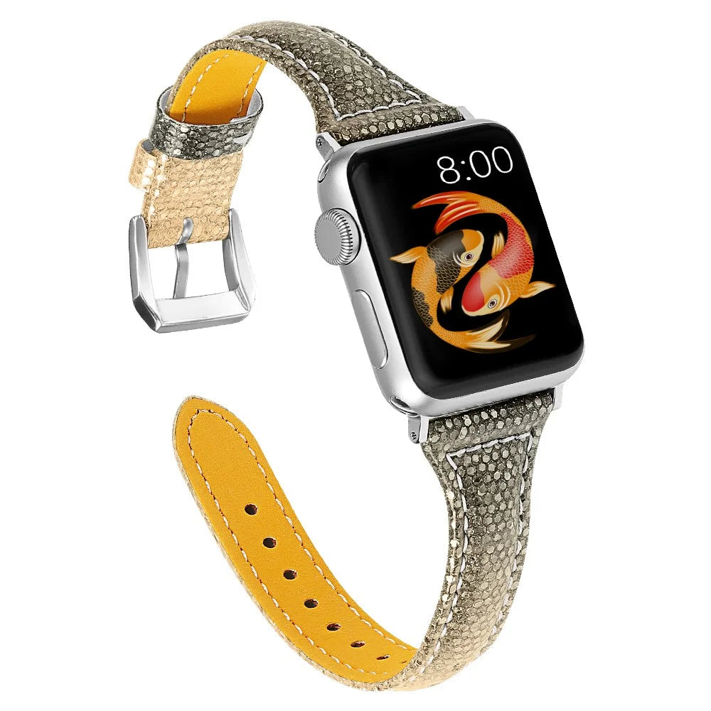 Bling Smart Watch Strap Replacement for Apple Watch Series 11 10 42mm / 9 8 7 41mm / SE3 SE2 SE 6 5 4 40mm / 3 2 1 38mm - Black / Rose Gold - 2