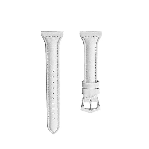 For Xiaomi Mi Watch Armband 18mm Genuine Leather Watch Strap - White - 1