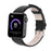 18mm Leather Smart Watch Strap Replacement for Xiaomi Mi Watch - Black - 2
