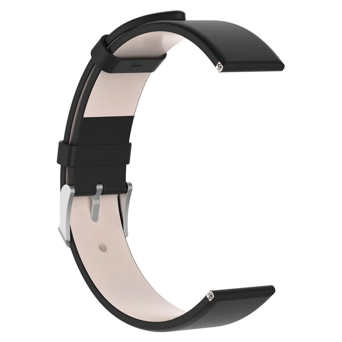 18mm Leather Smart Watch Strap Replacement for Xiaomi Mi Watch - Black - 3