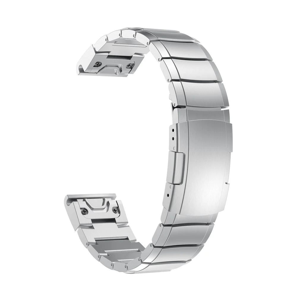 Stainless Steel Watch Band Wrist Strap for Garmin Fenix 6 - Silver - 1