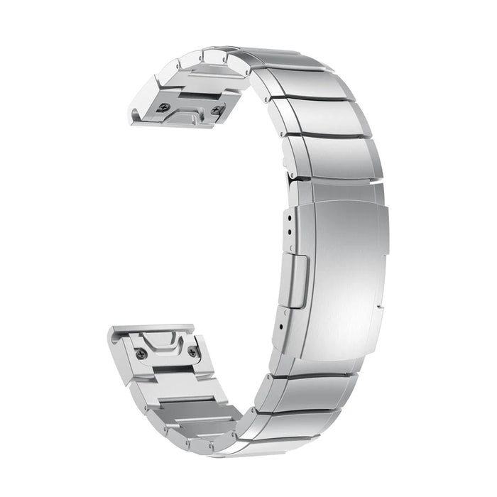 Stainless Steel Watch Band Wrist Strap for Garmin Fenix 6 - Silver - 1