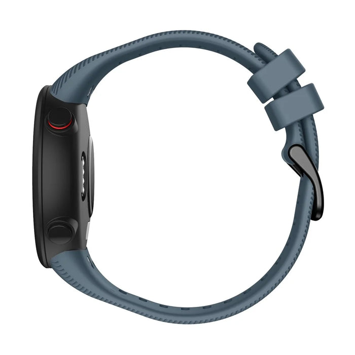 Silicone Watch Band Strap Black Buckle for Garmin Forerunner 45 - Titanium Grey - 4