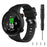 Silicone Watchband Strap Silver Buckle for Garmin Forerunner 45 - Black - 1
