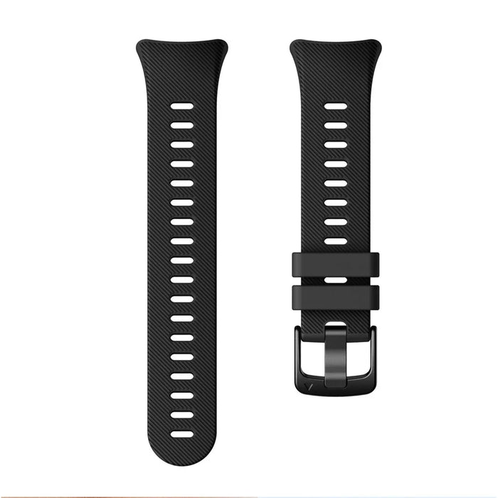 Silicone Wrist Strap with Black Buckle for Garmin Forerunner 45S - Black - 2