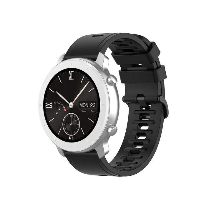 20mm Soft Silicone Replacement Wrist Strap for Huami Amazfit GTR 42mm/GTS - Black - 3