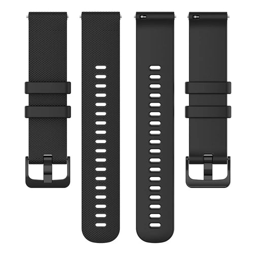 18mm Grid Texture Silicone Watch Band 18mm for Garmin Venu 4 41mm / vivomove 3S / vivoactive 4S / Forerunner 255S - Black - 1
