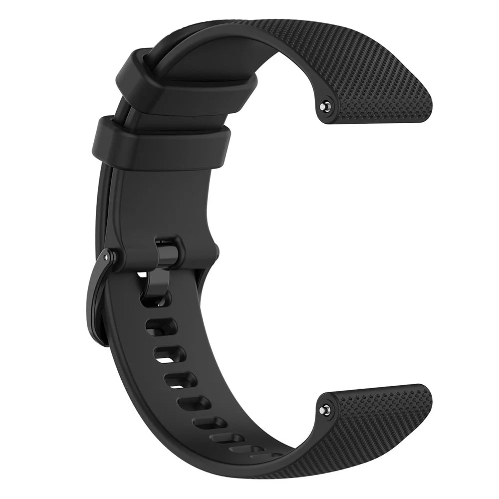 18mm Grid Texture Silicone Watch Band 18mm for Garmin Venu 4 41mm / vivomove 3S / vivoactive 4S / Forerunner 255S - Black - 4