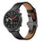 Genuine Leather Watch Band 22mm for Huami Amazfit GTR 47mm - Black Butterfly Buckle / Black - 4