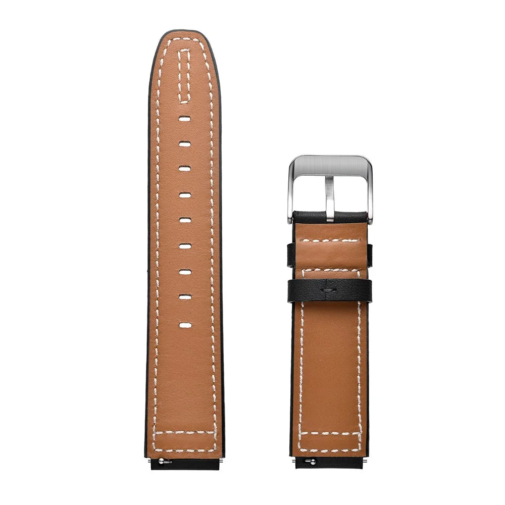 18mm Genuine Leather U Shape Head Watch Band for Huawei TalkBand B5/B3 Active/B2 Active - Black - 5