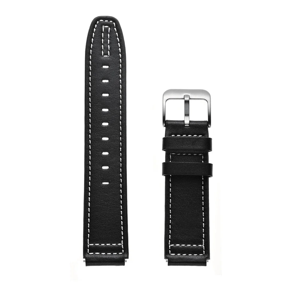 18mm Genuine Leather U Shape Head Watch Band for Huawei TalkBand B5/B3 Active/B2 Active - Black - 6