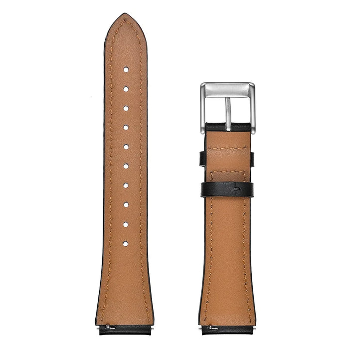 Smart Watch Band for Huawei Talkband B5 / B3 Active / B2 Active Genuine Cow Leather 18mm Pointed Head Strap - Black - 5