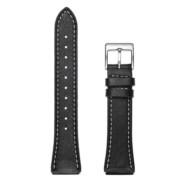 Smart Watch Band for Huawei Talkband B5 / B3 Active / B2 Active Genuine Cow Leather 18mm Pointed Head Strap - Black - 6