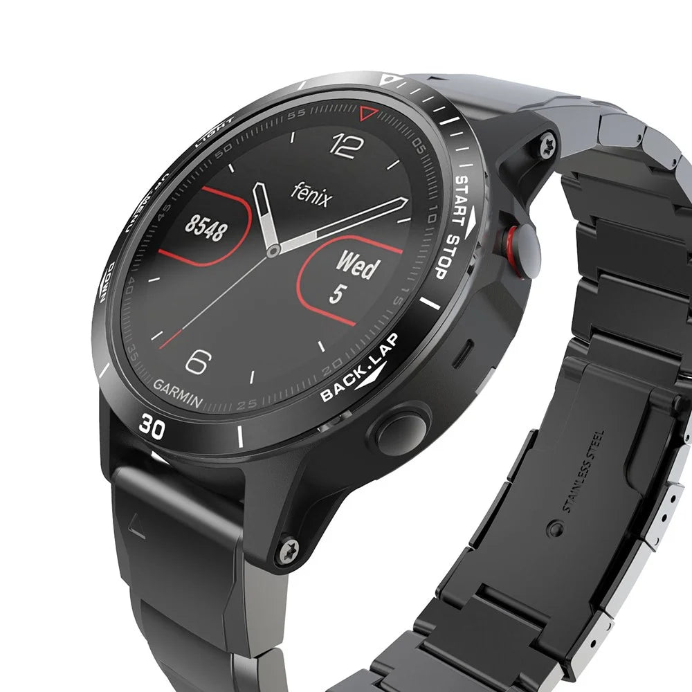 Stainless Steel Watch Bezel (Type A) Replacement for Garmin Fenix 5 - Black/White - 2