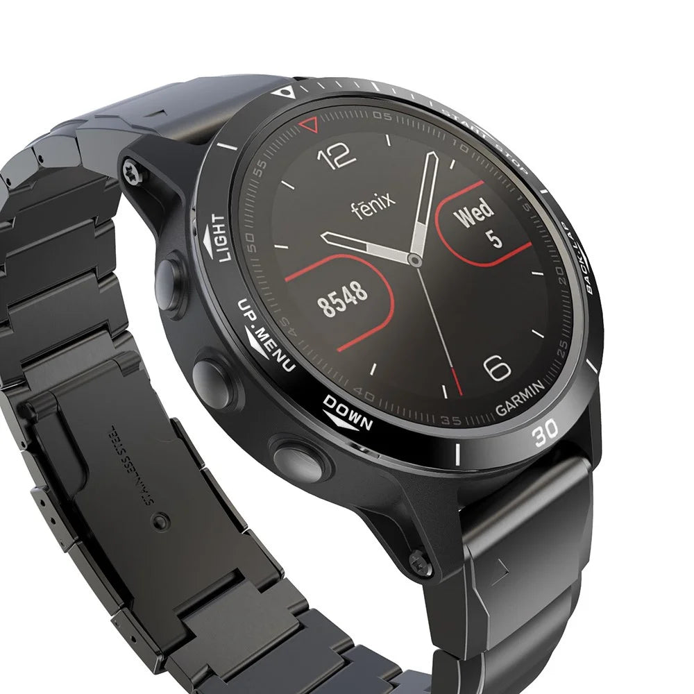 Stainless Steel Watch Bezel (Type A) Replacement for Garmin Fenix 5 - Black/White - 3