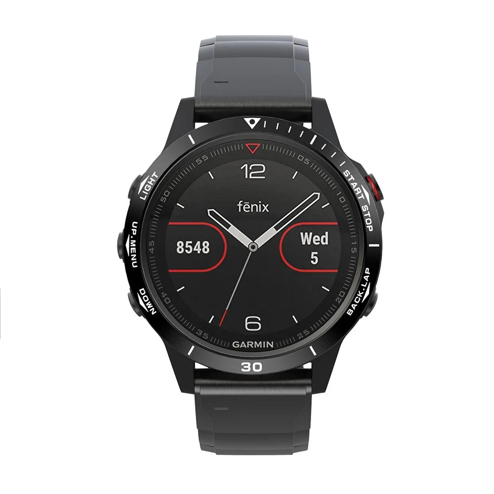 Stainless Steel Watch Bezel (Type A) Replacement for Garmin Fenix 5 - Black/White - 5