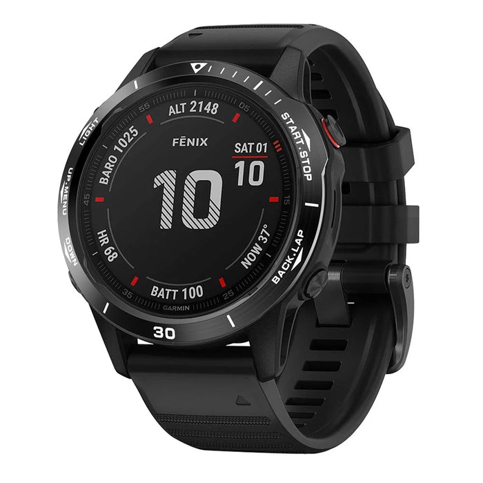 Stainless Steel Replacement Watch Bezel (Type B) for Garmin Fenix 6/6 Pro/ 6 Sapphire - Black/White - 3