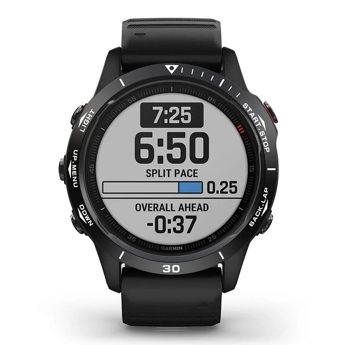 Stainless Steel Replacement Watch Bezel (Type B) for Garmin Fenix 6/6 Pro/ 6 Sapphire - Black/White - 5