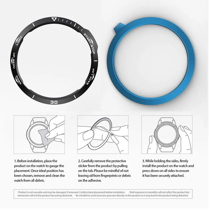 Stainless Steel Replacement Watch Bezel (Type B) for Garmin Fenix 6/6 Pro/ 6 Sapphire - Black/White - 7