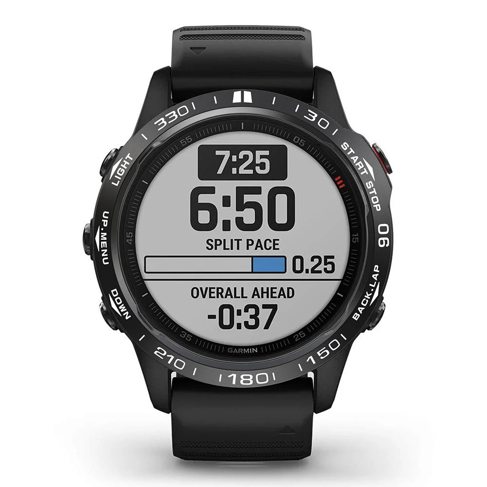 Stainless Steel Replacement Watch Bezel (Type A) for Garmin Fenix 6/6 Pro/ 6 Sapphire - Black/White - 5