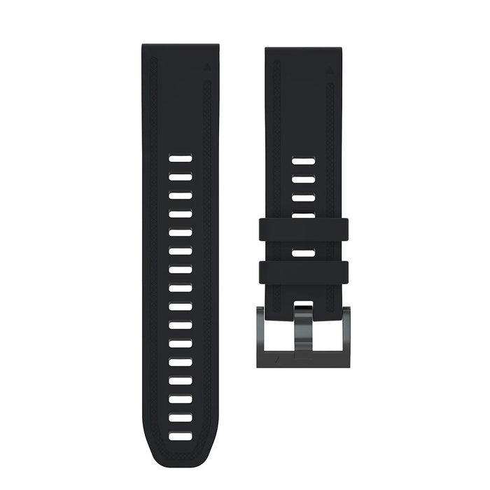 Silicone Smart Watch Strap Replacement for Garmin Fenix 7S/6S Pro/6S/6X/6/5S Plus/5S/Instinct 2S - Black - 4