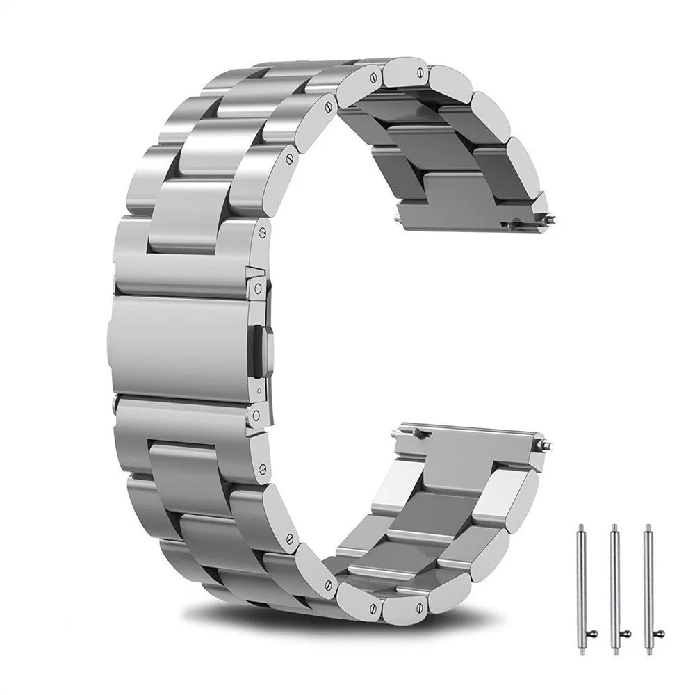 22mm Silver Stainless Steel Watch Strap for Fossil Q Marshal Gen 2 / Fossil Q Explorist HR Gen 4 / Fossil Q Explorist Gen 3 - 1