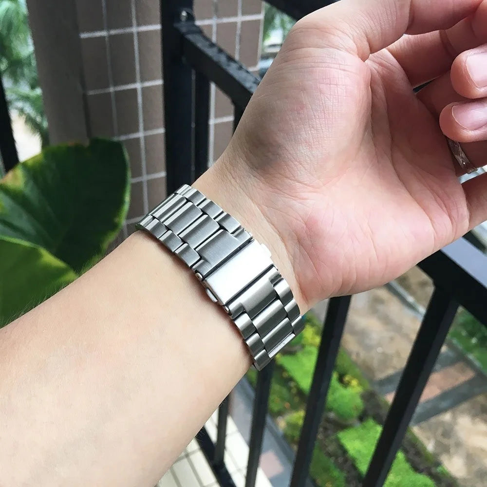 Two-color Stainless Steel Smartwatch Strap Band for Fossil Carlyle HR Gen 5  / Julianna HR Gen 5 - Silver - 5