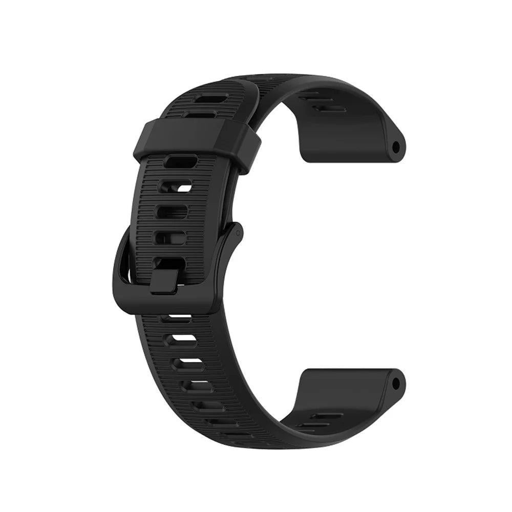 Silicone Wrist Strap Replacement for Garmin Forerunner 945 / Fenix 5 Plus / Approach S60 - Black - 1
