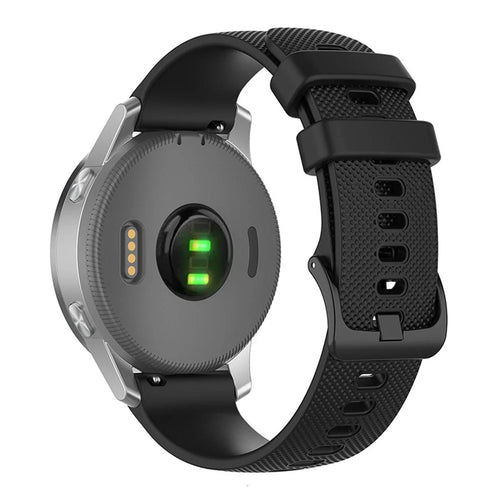Soft Silicone Smart Watch Strap Replacement Strap 20mm for POLAR Ignite Smart Watch - Black - 1
