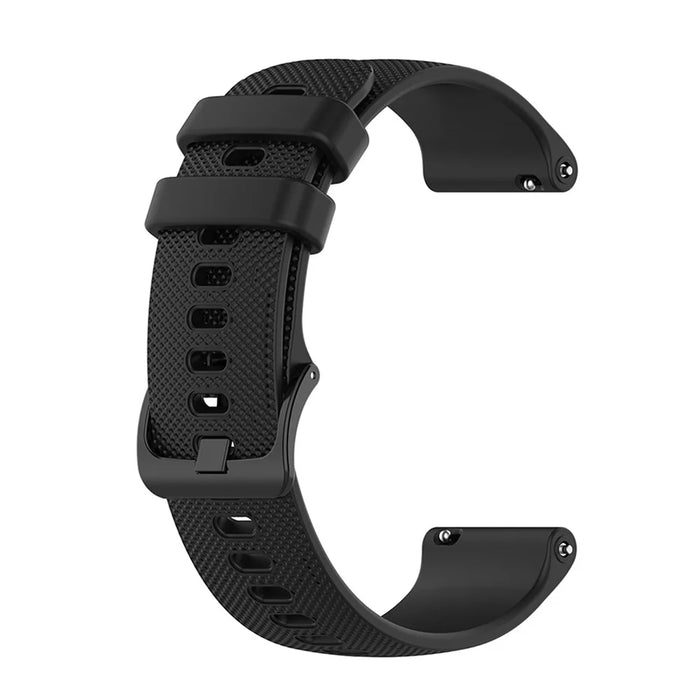 Soft Silicone Smart Watch Strap Replacement Strap 20mm for POLAR Ignite Smart Watch - Black - 2