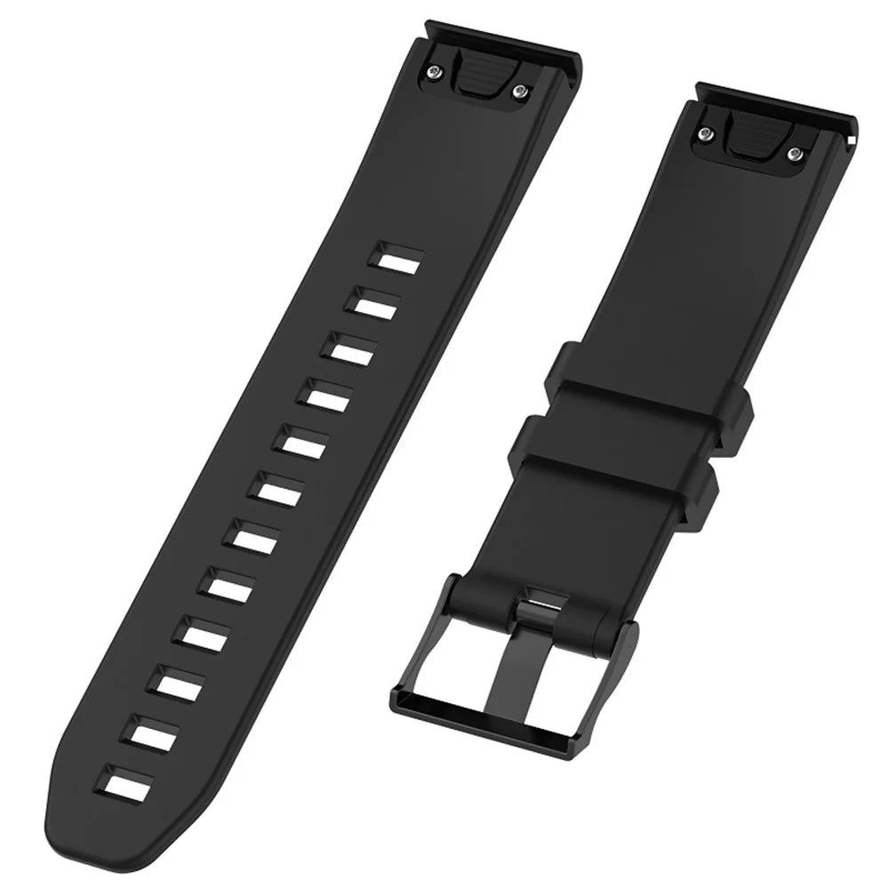 Silicone Watch Strap for Garmin Fenix 5/Fenix 5 Plus/Forerunner 935/Approach S60 with 2 Screwdrivers with 2 Screwdrivers - Black - 1